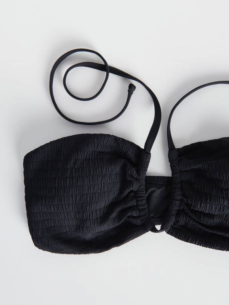 Reserved Bikini top Czarne | KNYLFQI-80