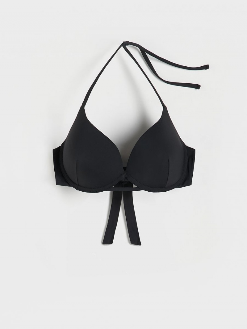 Reserved Bikini top Czarne | OKLQWZN-24