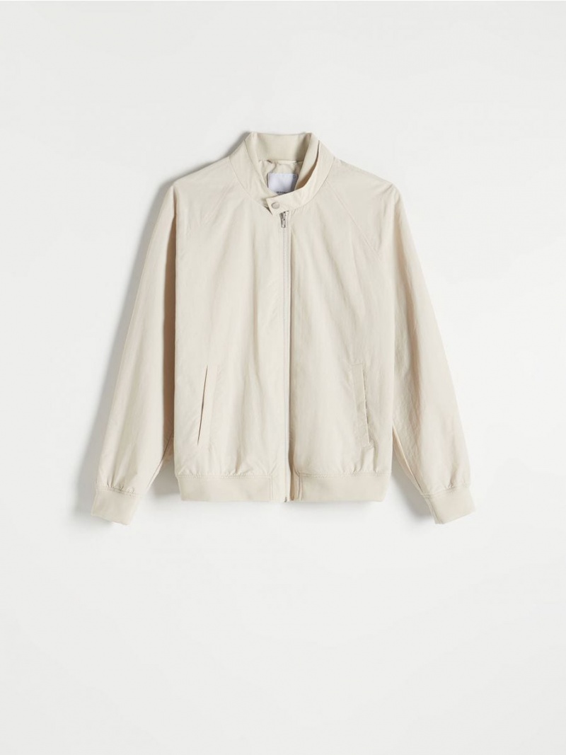 Reserved Bomber jacket Ivory | TXHGRIQ-07