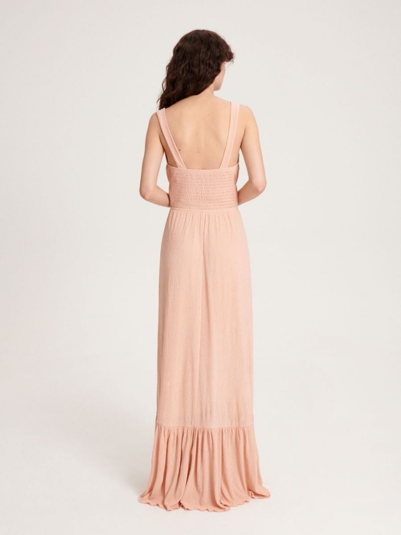 Reserved Cami strap maxi dress Pomarańczowe | YCVFXJI-50