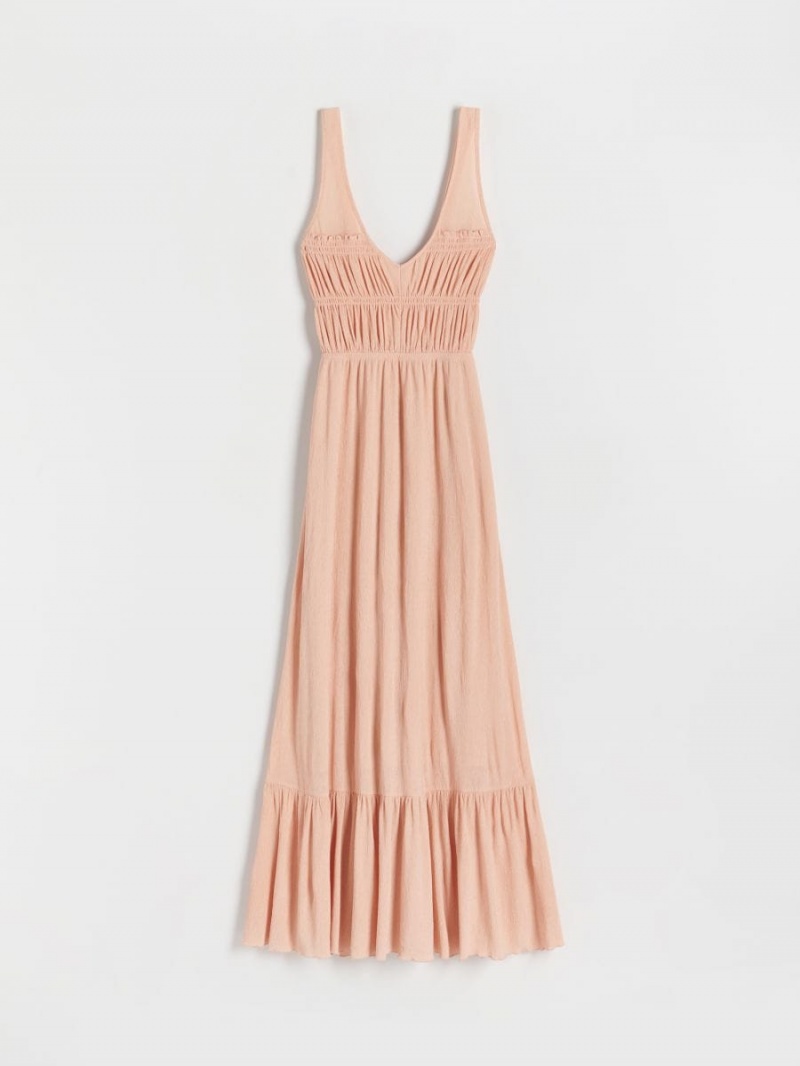 Reserved Cami strap maxi dress Pomarańczowe | YCVFXJI-50