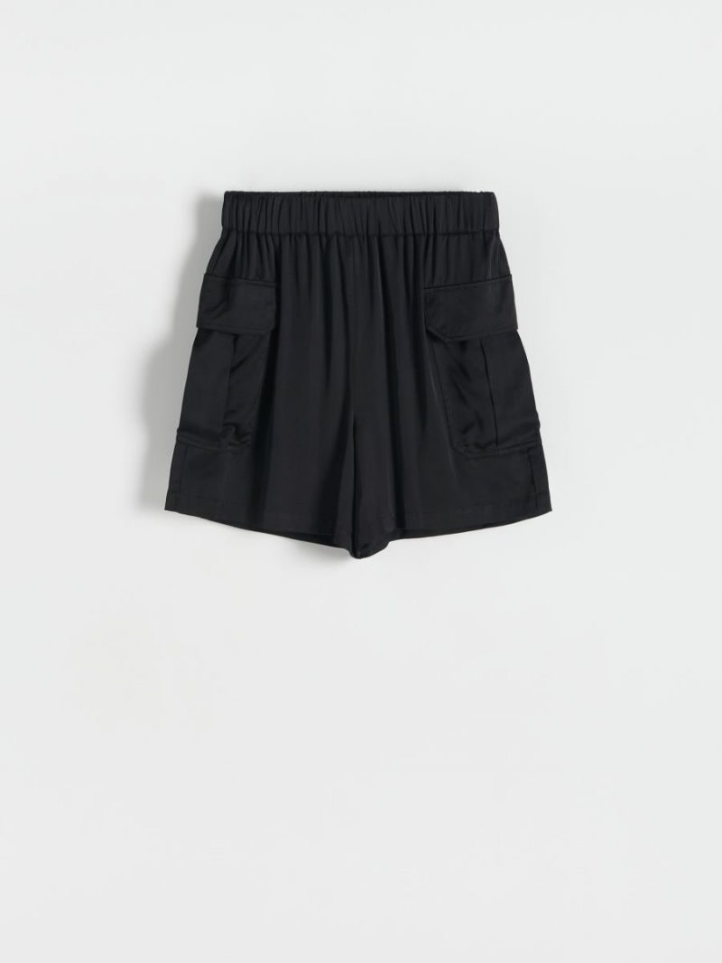 Reserved Cargo shorts Czarne | OXMZQCI-21