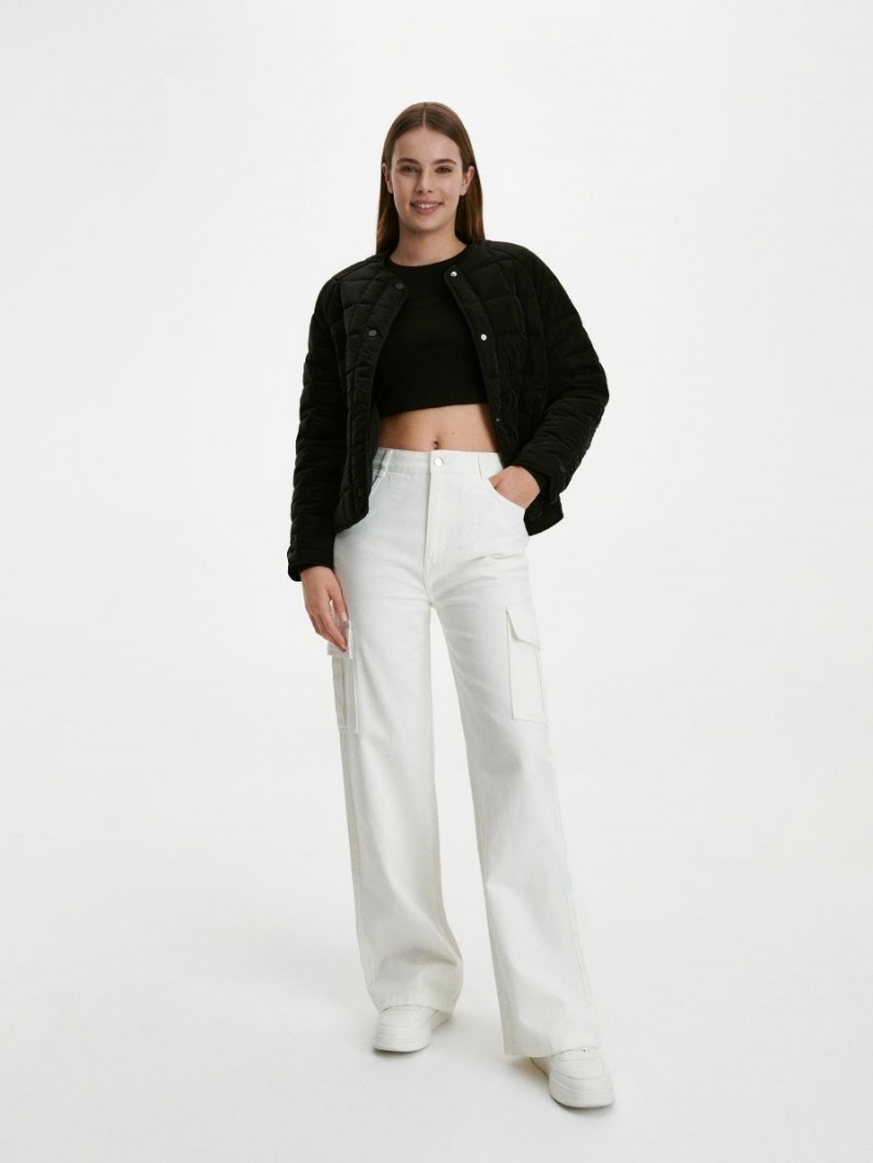 Reserved Cargo trousers Białe | PVBZXAH-41