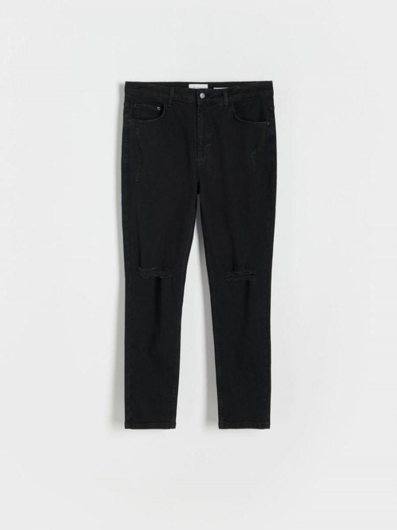 Reserved Carrot slim jeans Czarne | IZJHOPY-34