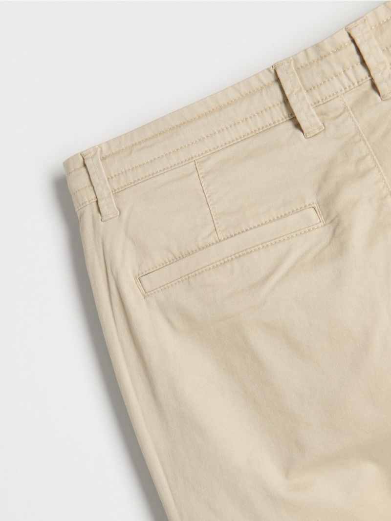 Reserved Carrot slim trousers Beżowe | FHYBSNR-94