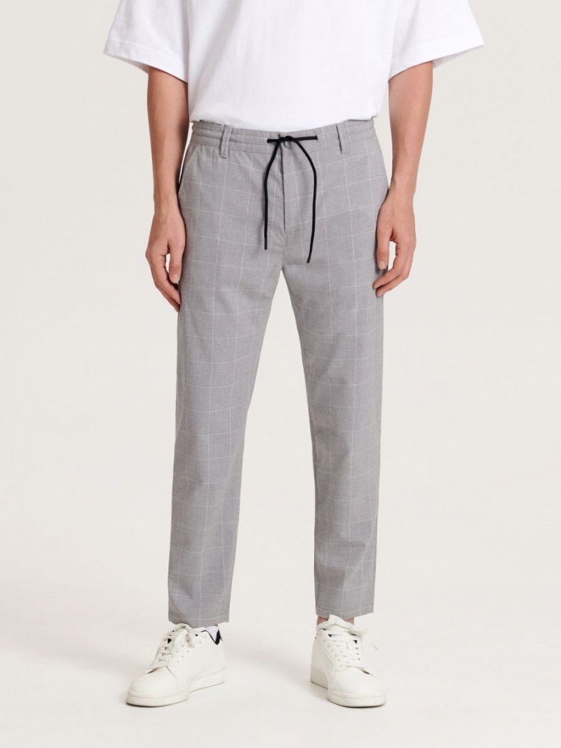 Reserved Carrot slim trousers Szare | PBHADMI-13