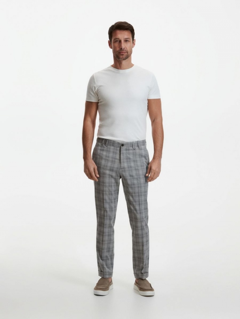 Reserved Check slim trousers Kolorowe | NMWIEBY-56