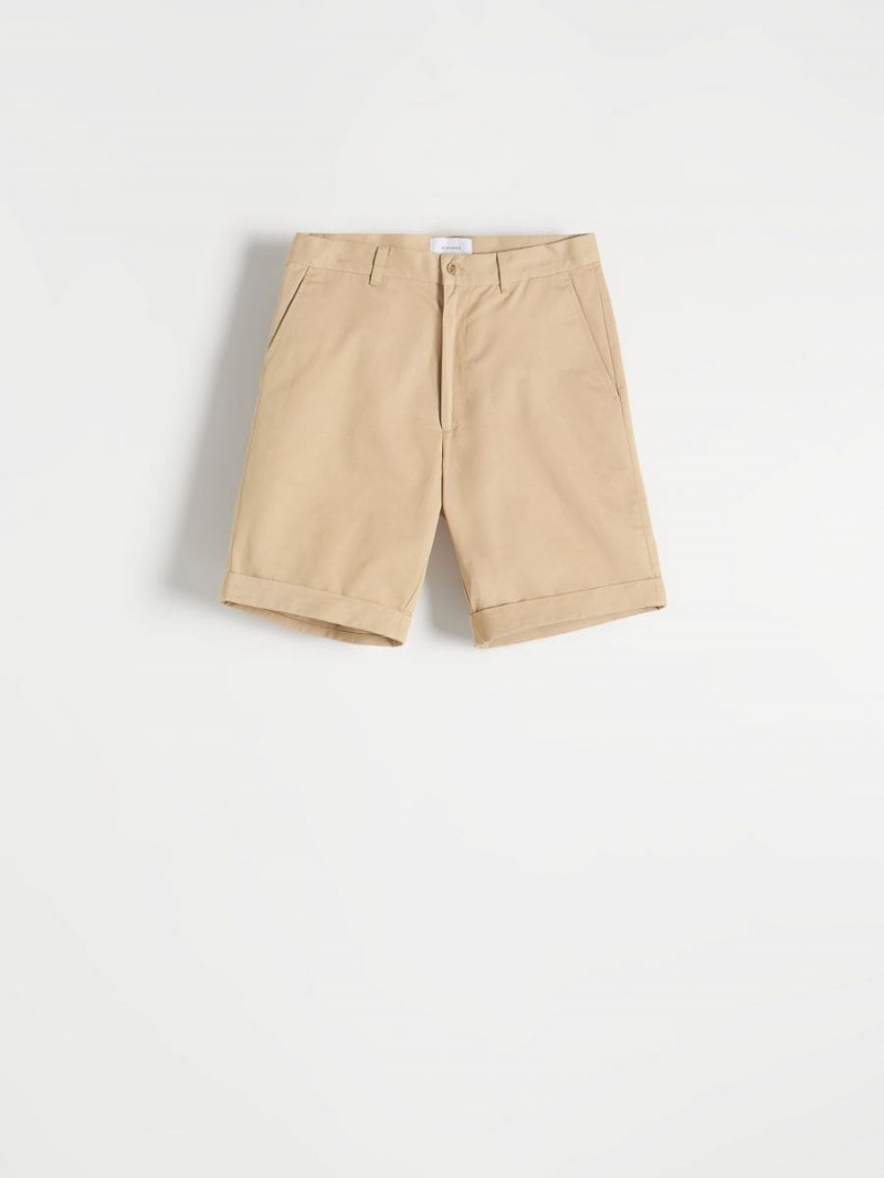 Reserved Chino shorts Beżowe | PRQZGKE-36