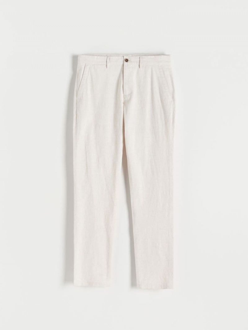 Reserved Chino slim fit trousers Beżowe | LJVBHRN-53