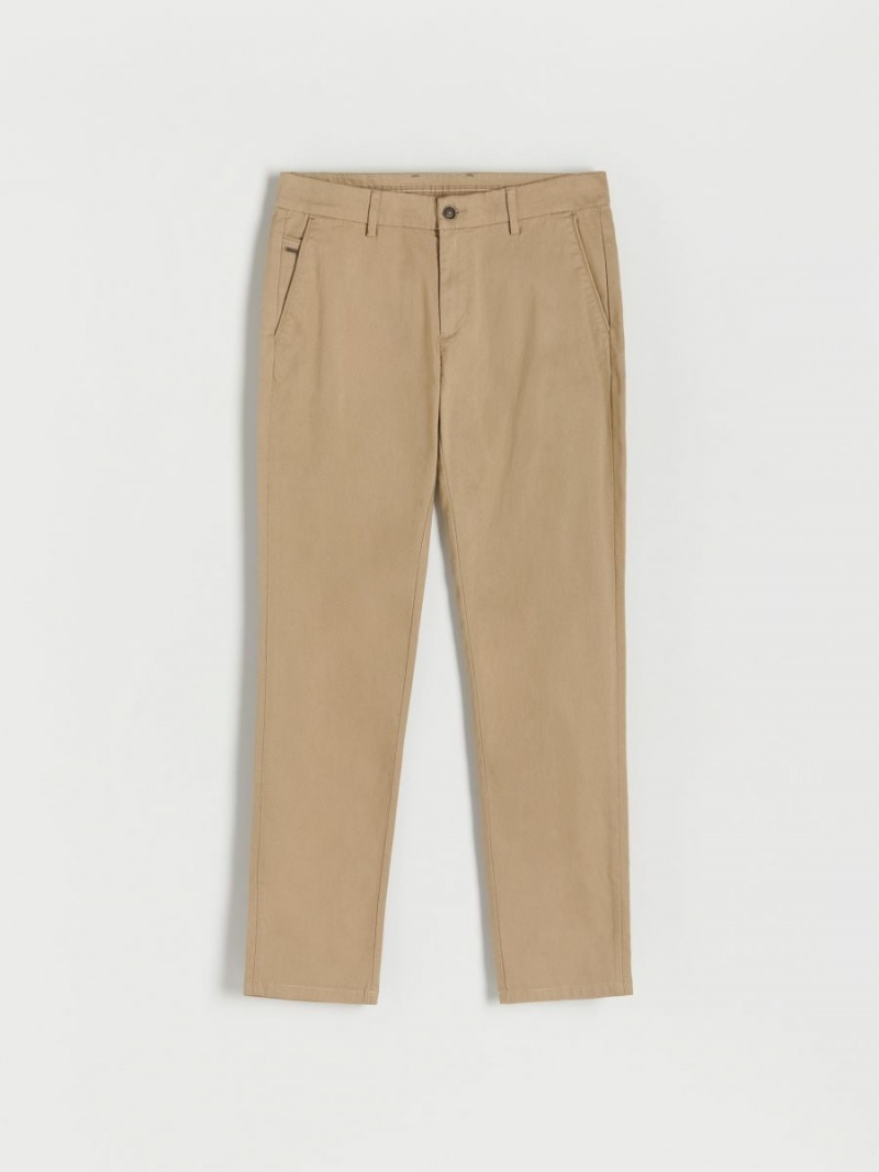 Reserved Chino slim fit trousers Beżowe | FAGBDSZ-68