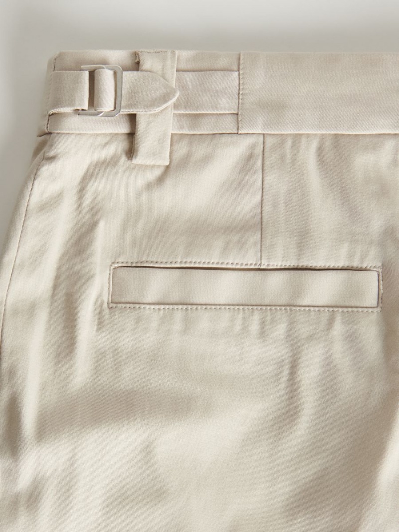 Reserved Chino slim fit trousers Beżowe | ZTFLOJQ-39