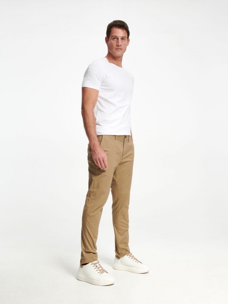 Reserved Chino slim fit trousers Beżowe | NGUICAW-89