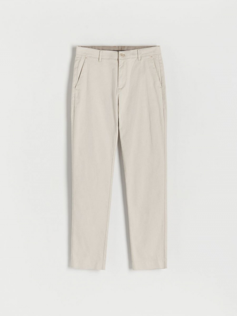 Reserved Chino slim fit trousers Beżowe | RHVIOKG-47