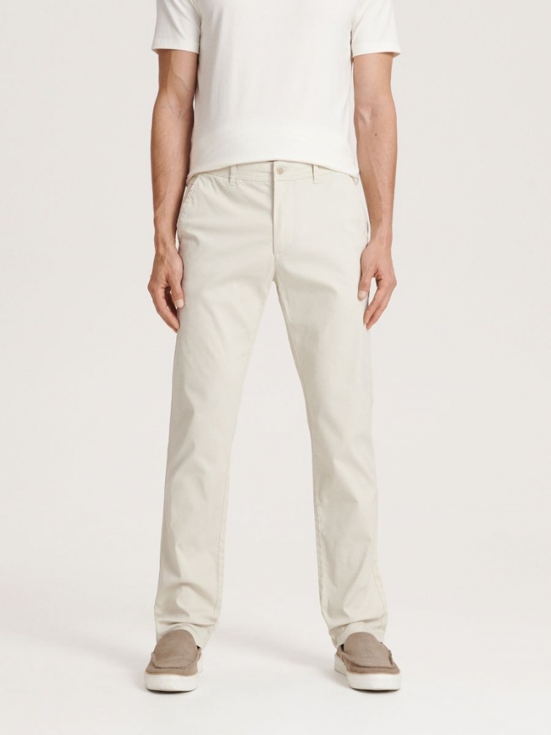 Reserved Chino slim fit trousers Beżowe | XVYSKGN-98