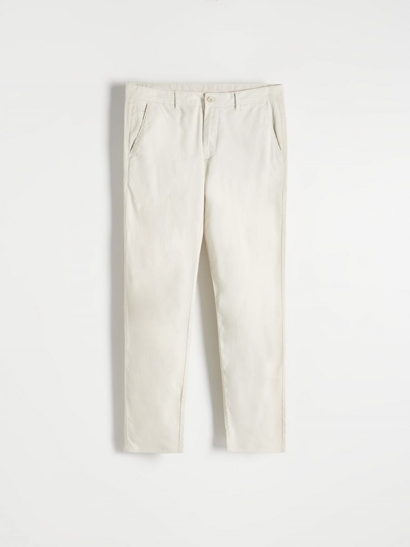 Reserved Chino slim fit trousers Beżowe | XVYSKGN-98