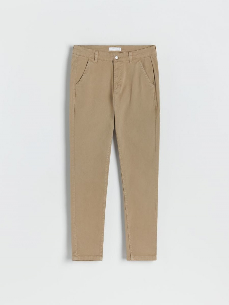 Reserved Chino slim fit trousers Beżowe | NWZURMH-51