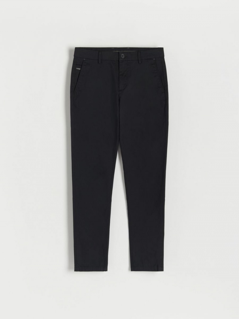 Reserved Chino slim fit trousers Czarne | RQUPFJV-07