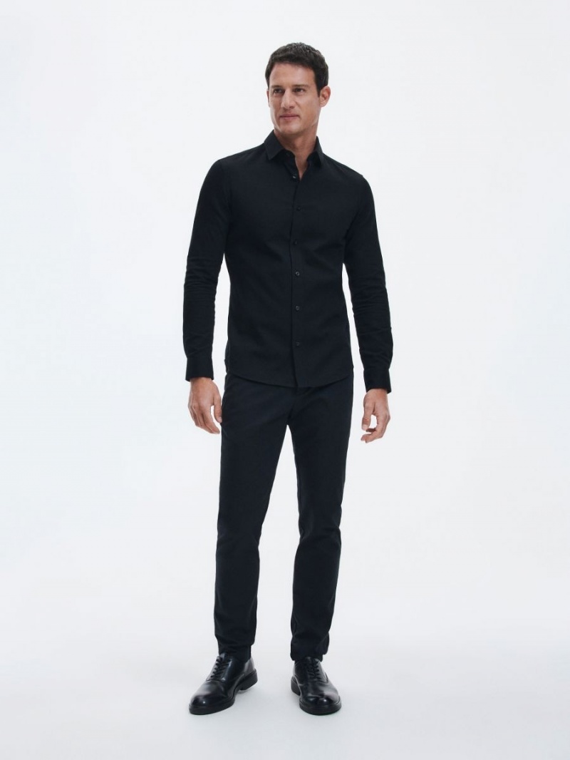 Reserved Chino slim fit trousers Czarne | RQUPFJV-07