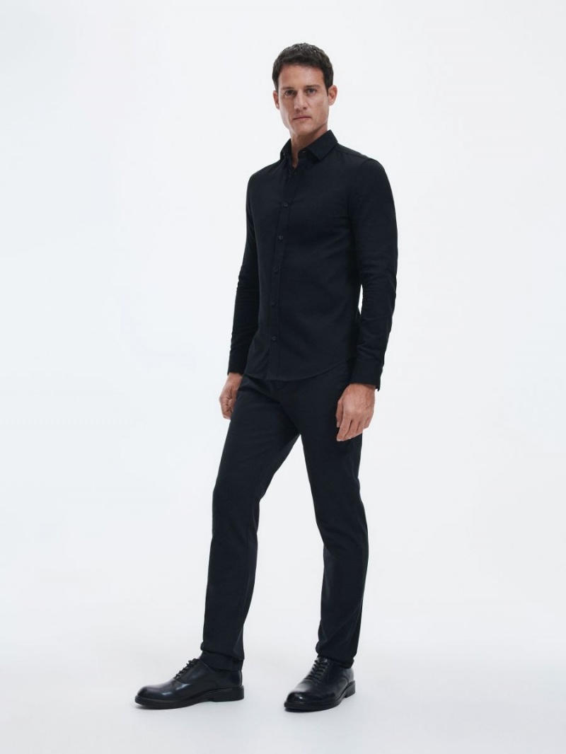 Reserved Chino slim fit trousers Czarne | RQUPFJV-07