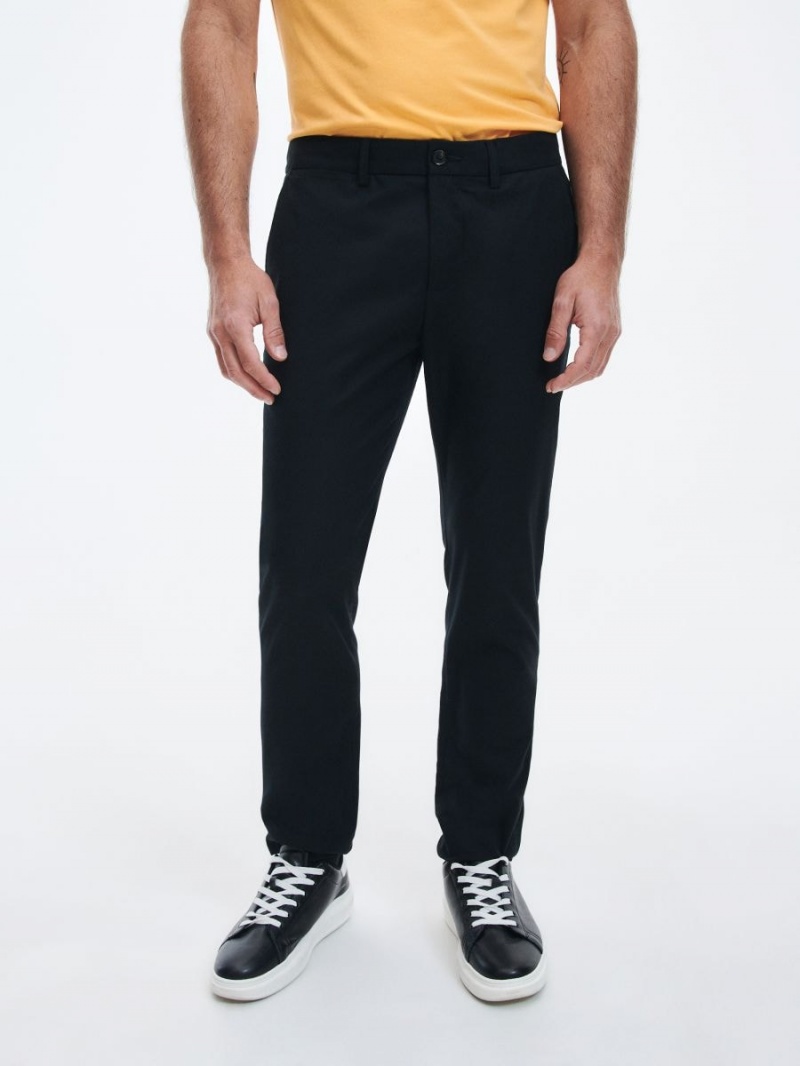 Reserved Chino slim fit trousers Czarne | PYKECAJ-84