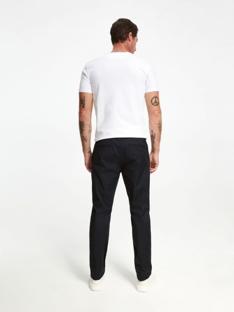 Reserved Chino slim fit trousers Granatowe | GHZSPRE-09