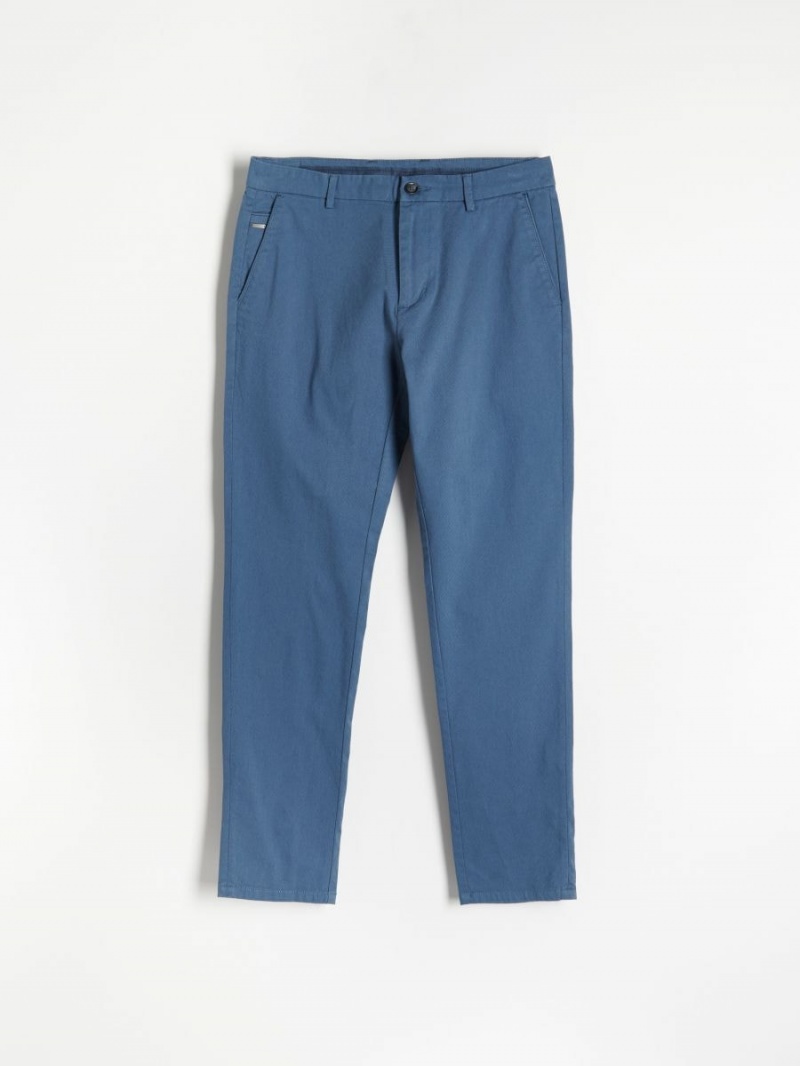 Reserved Chino slim fit trousers Niebieskie | NVDCAOE-43