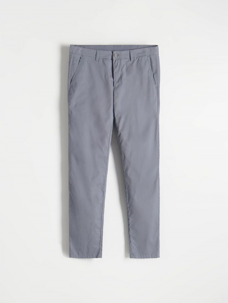 Reserved Chino slim fit trousers Niebieskie | FVMYNKG-27