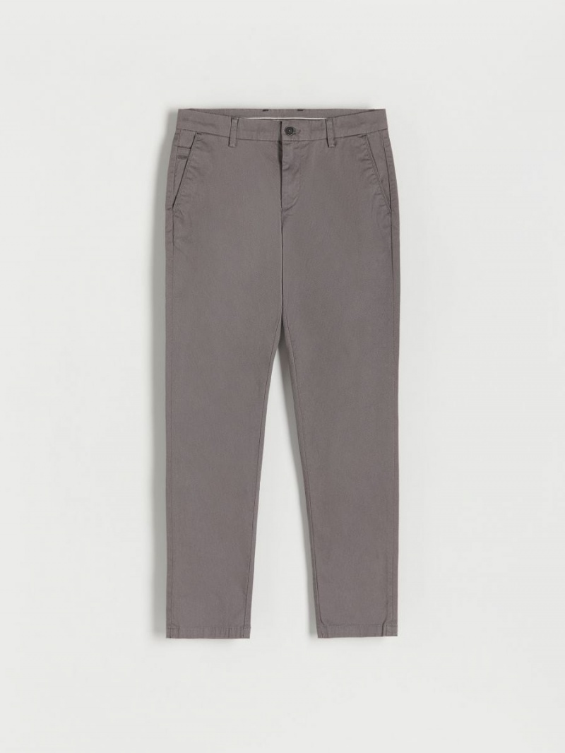 Reserved Chino slim fit trousers Szare | BSJILYN-59