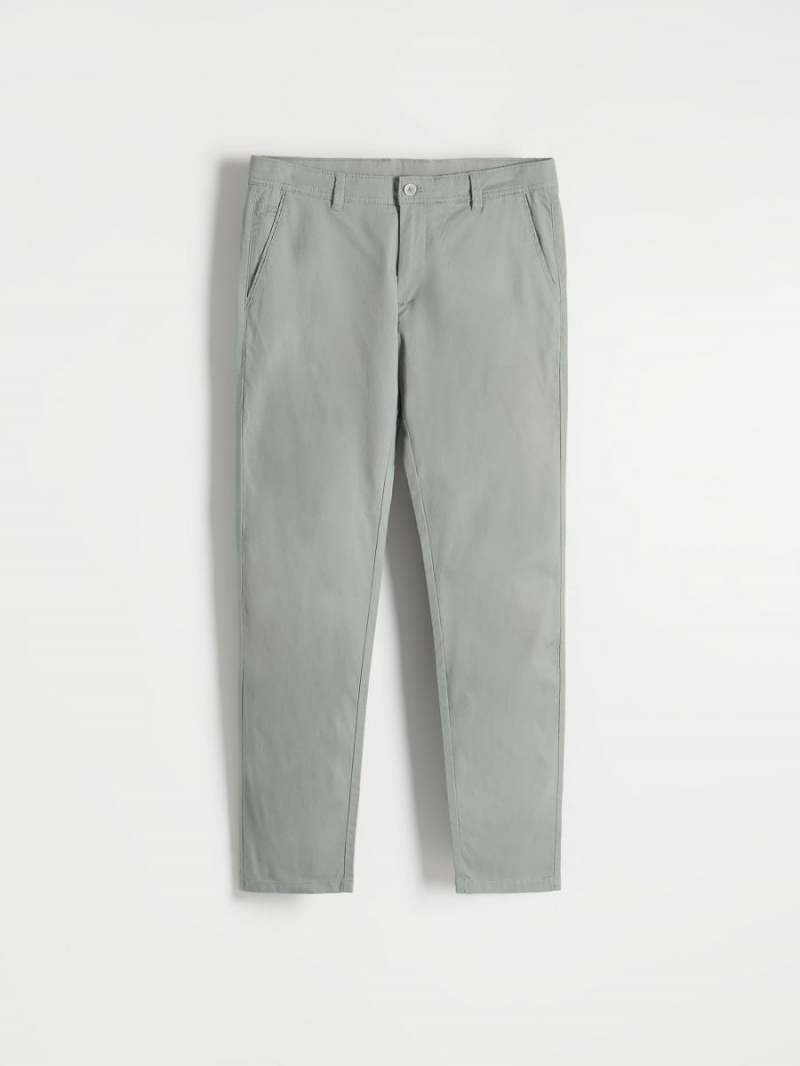 Reserved Chino slim fit trousers Zielone | RMZLXJH-67