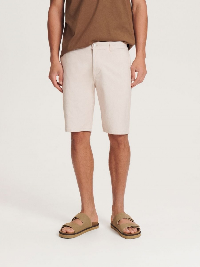 Reserved Chino slim shorts Beżowe | RENGHPS-30