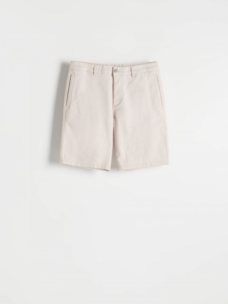 Reserved Chino slim shorts Beżowe | RENGHPS-30