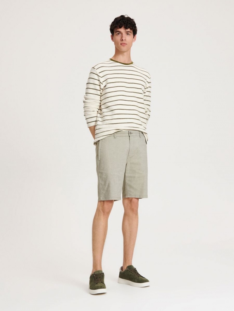 Reserved Chino slim shorts Khaki | NOSVQHJ-84