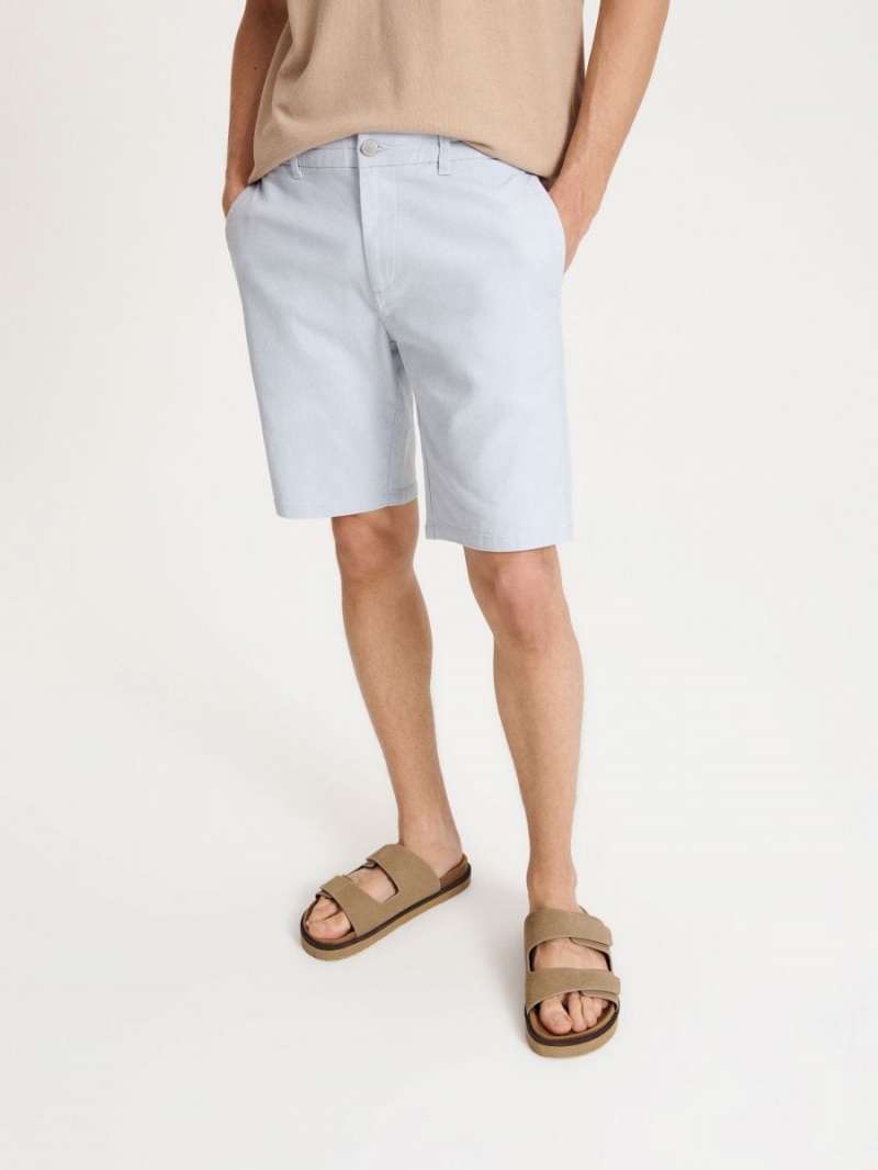 Reserved Chino slim shorts Niebieskie | TSICELR-89