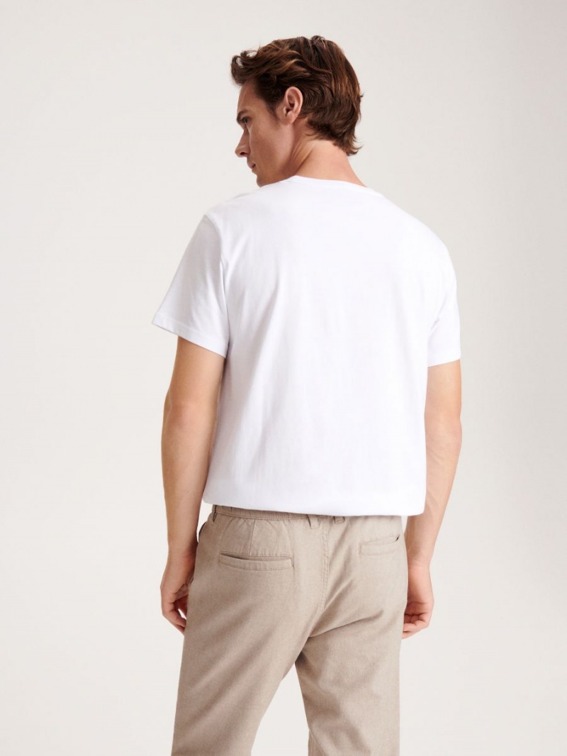 Reserved Chino slim trousers Beżowe | UJCDQKM-95