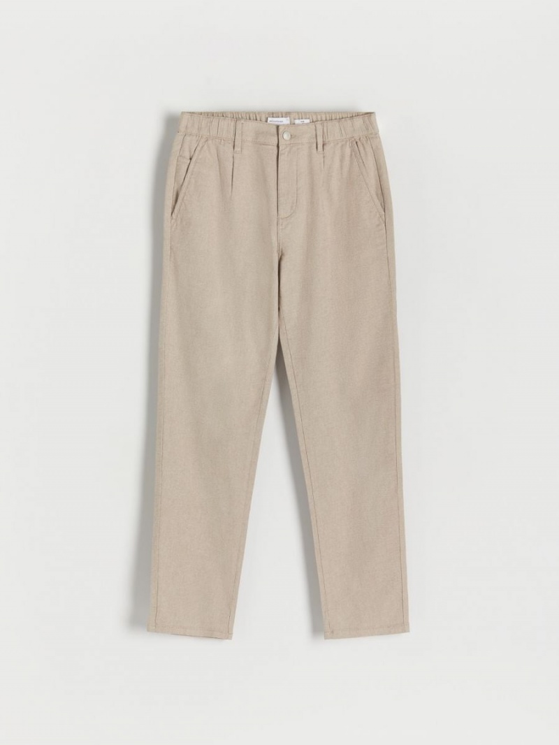 Reserved Chino slim trousers Beżowe | UJCDQKM-95