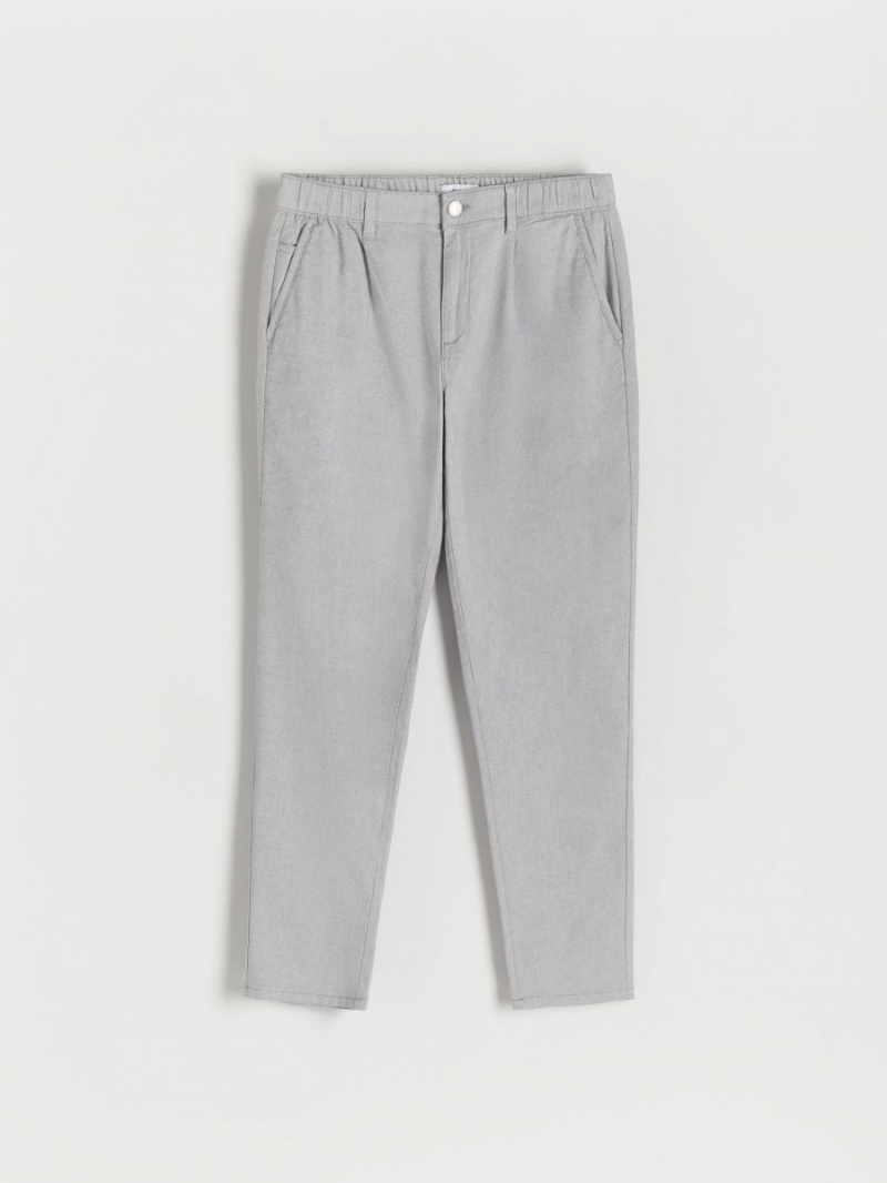 Reserved Chino slim trousers Głęboka Szare | SOBYCHT-79