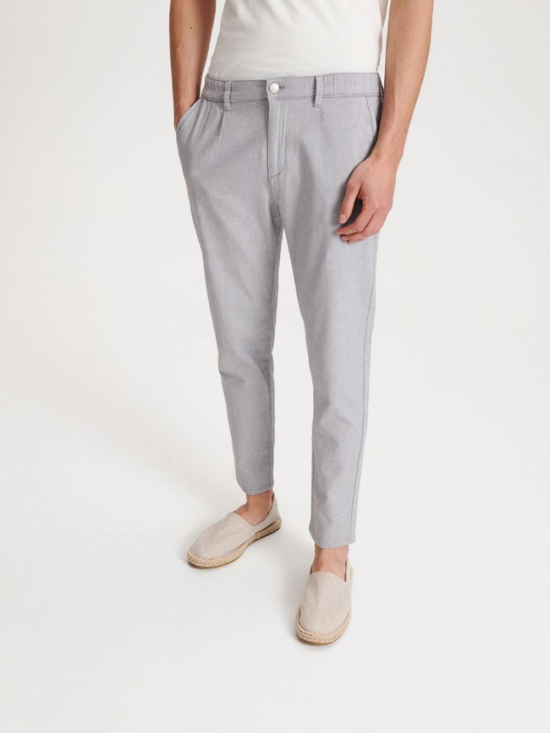 Reserved Chino slim trousers Głęboka Szare | SOBYCHT-79