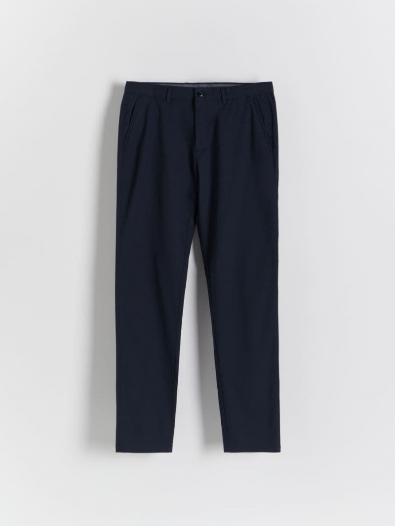 Reserved Chino slim trousers Granatowe | WXSDQYO-49