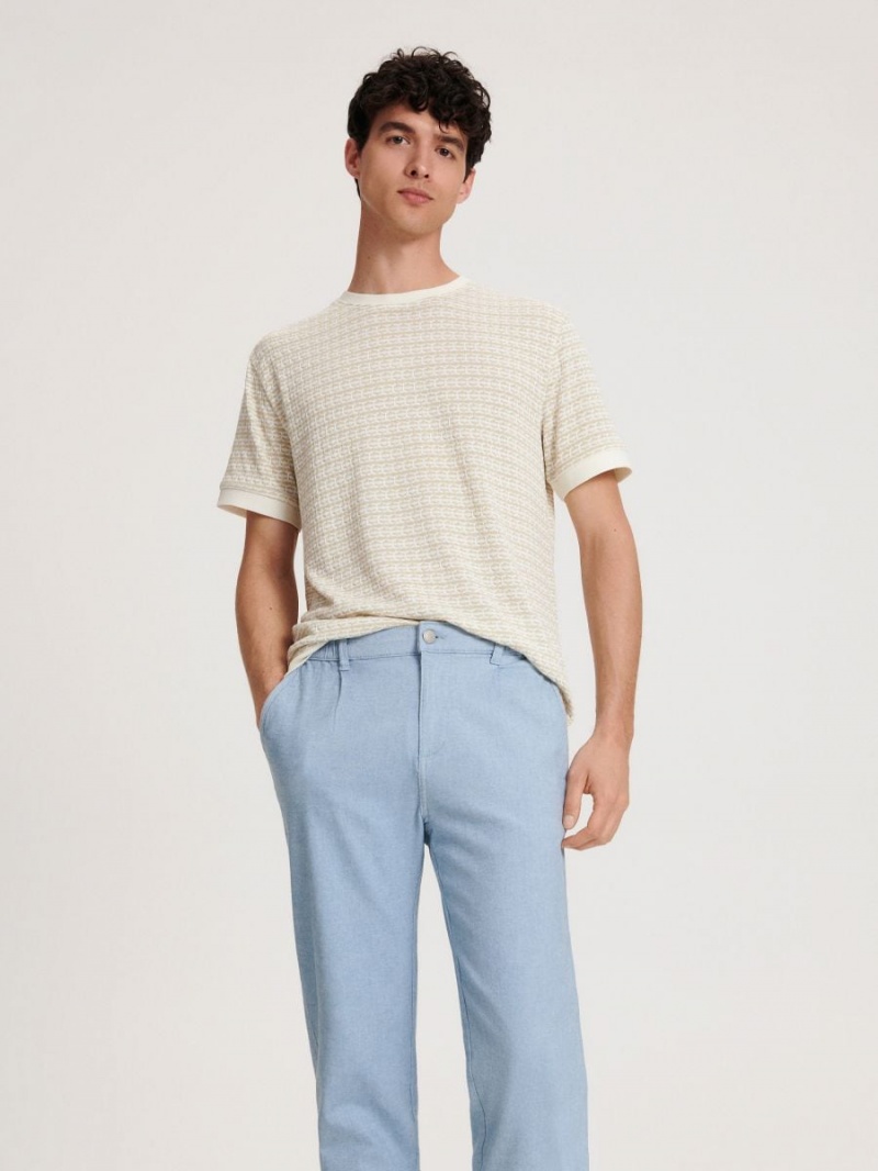 Reserved Chino slim trousers Niebieskie | MTJVYNW-69