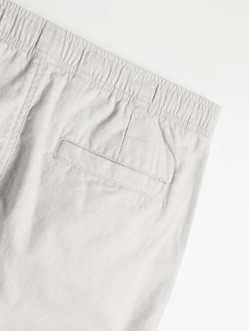 Reserved Chino trousers with linen blend Głęboka Szare | SWULQTE-64