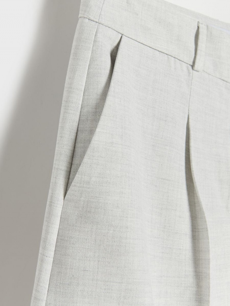 Reserved Creased suit trousers Głęboka Szare | SLUNREP-94