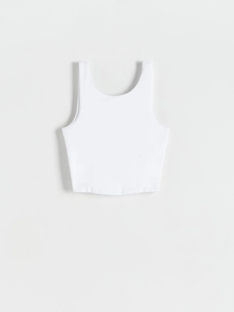 Reserved Crop top Ivory | UAHGSIN-96