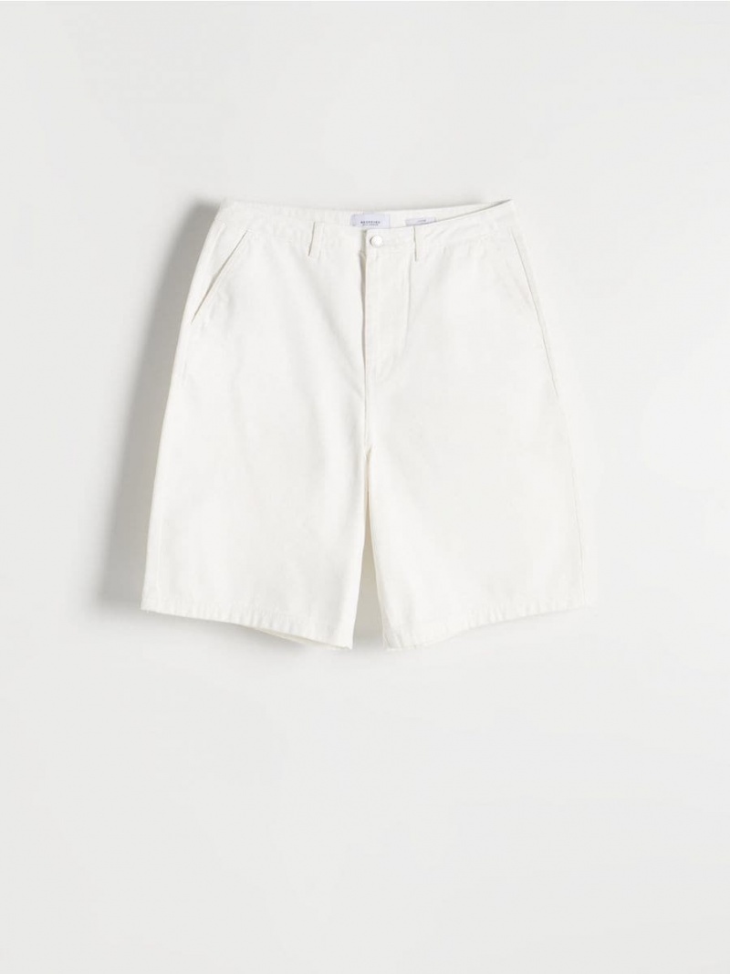 Reserved Denim baggy shorts Ivory | CMWSPJX-35