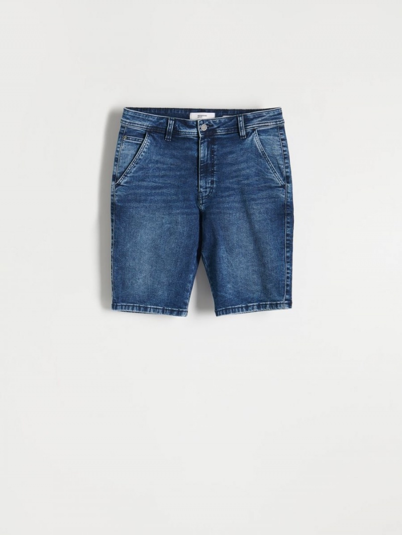 Reserved Denim chino shorts Niebieskie | VTBFUJW-49