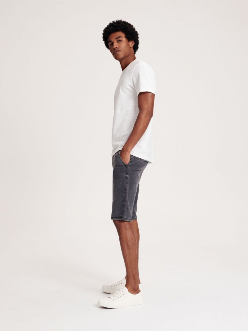 Reserved Denim chino shorts Szare | APSFIJV-20