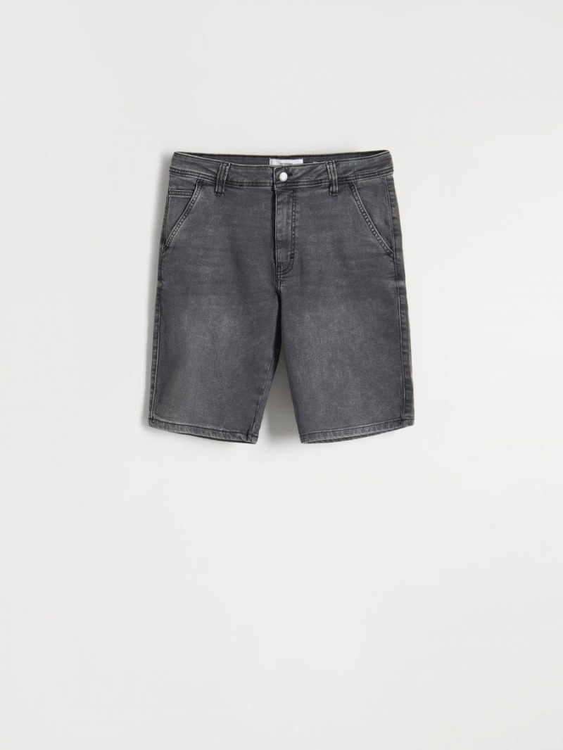 Reserved Denim chino shorts Szare | APSFIJV-20