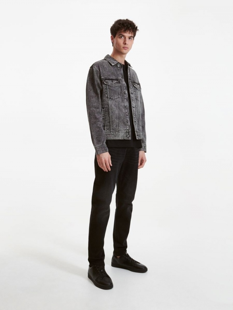 Reserved Denim jacket Głęboka Szare | JPOWHCF-82