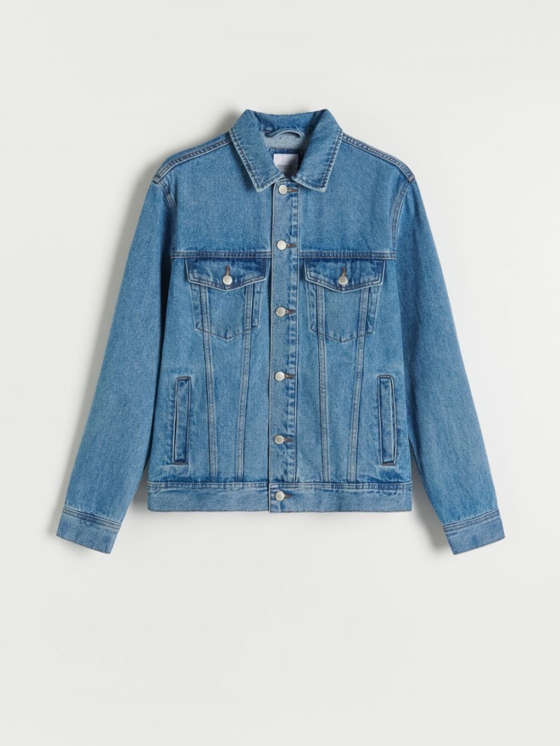 Reserved Denim jacket Niebieskie | TUZPNDA-14