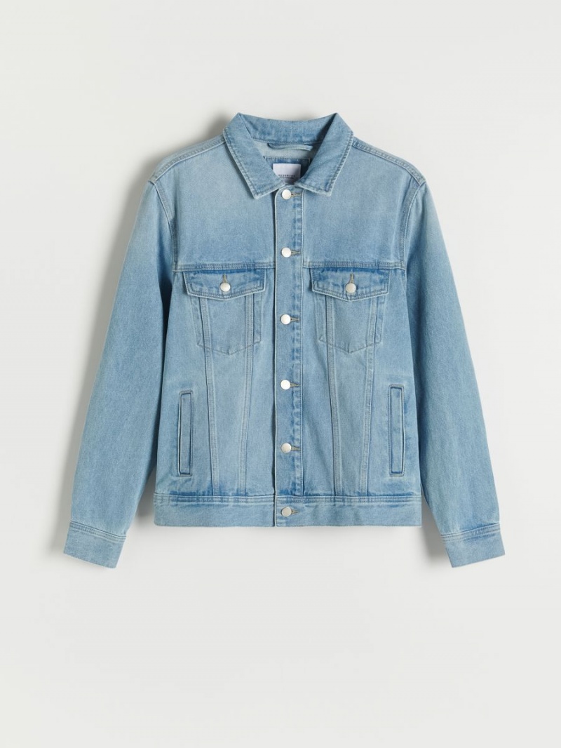 Reserved Denim jacket Niebieskie | VZQSUBN-03