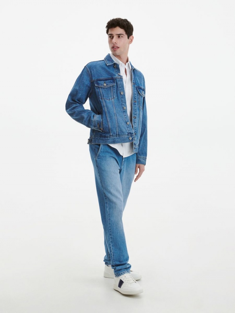 Reserved Denim jacket Niebieskie | WMPVNRL-18